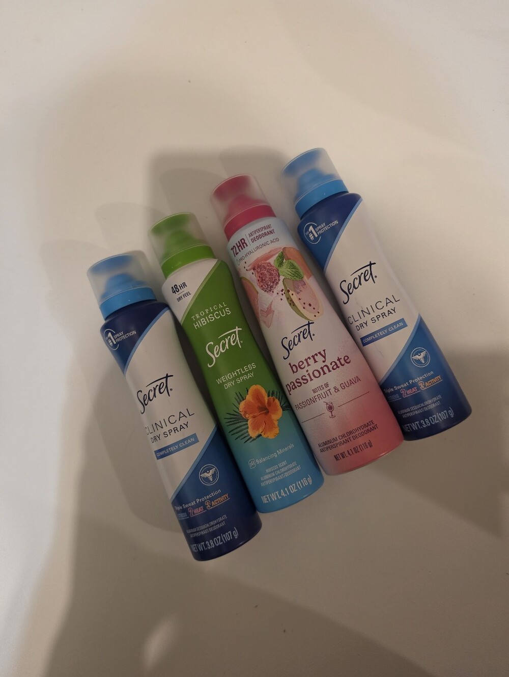 Bundle of 4 NWT Secret Spray Deodorant